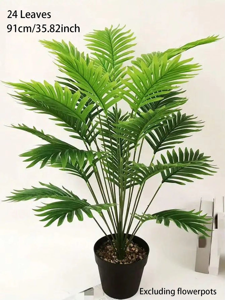 1Pc Large Artificial Palm Plants Leaves Faux Fake Tropical Large Palm Tree Imitation Leaf Home Floor Decoration 70-120Cm