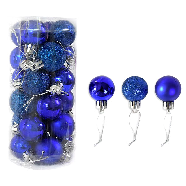 3Cm 24Pcs Christmas Balls Ornament Decorations for Home Christmas Tree Hanging Bauble Ball New Year Navidad Party Decor Supplies